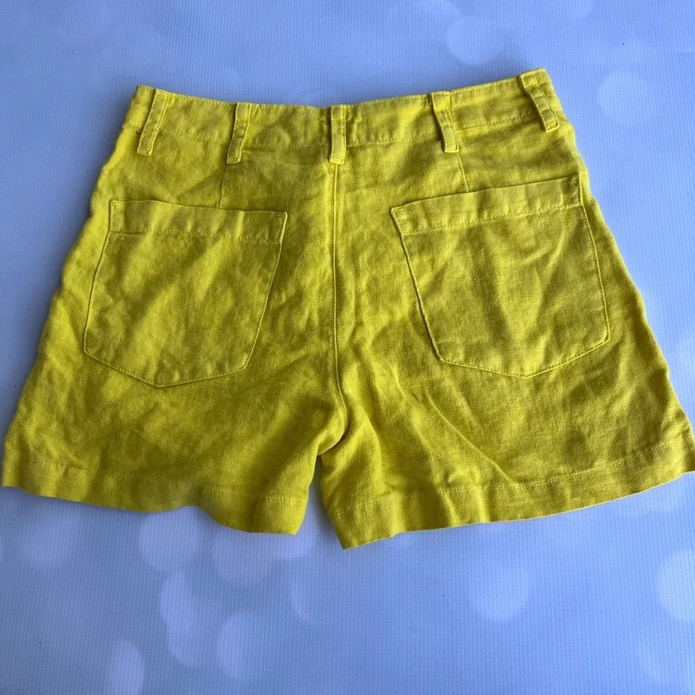 Anthropologie Velvet by Graham & Spencer 100% Linen Luxury Shorts USA Size 4 NEW